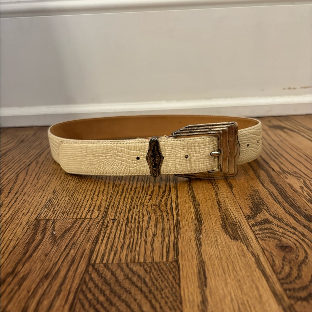 Vintage Cream Western Style Belt